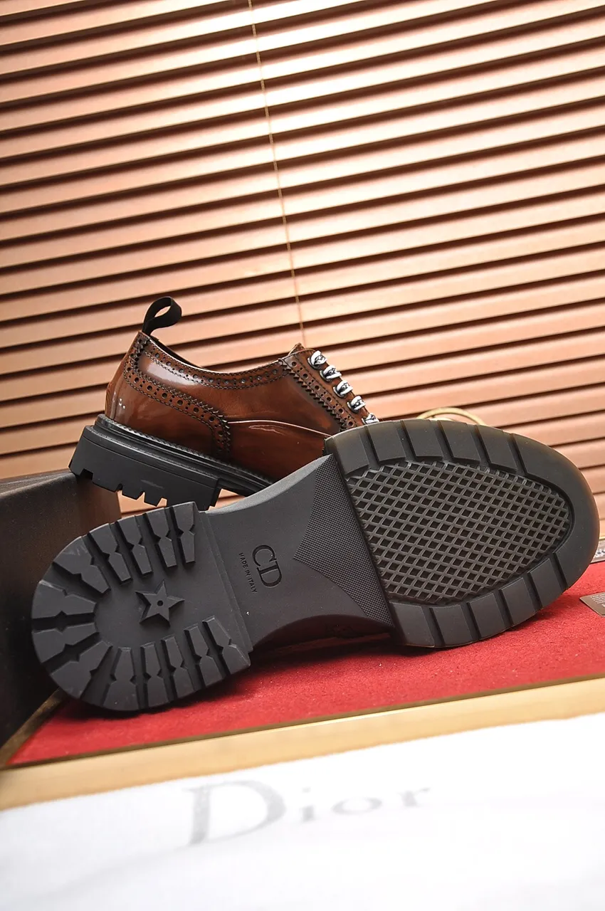 Men's shoes 💰700💶 [Dior] high-end goods Niuli original order quality Dior —🆘.Dior original order purchasing, high-end leather shoes, fabric: imported from Italy open-edge beaded cowhide ➕ water-dyed cowhide/cowhide lining ➕ special original outsole, fine workmanship, real-life shooting 🎬 size: 38-45 (customized at 45)